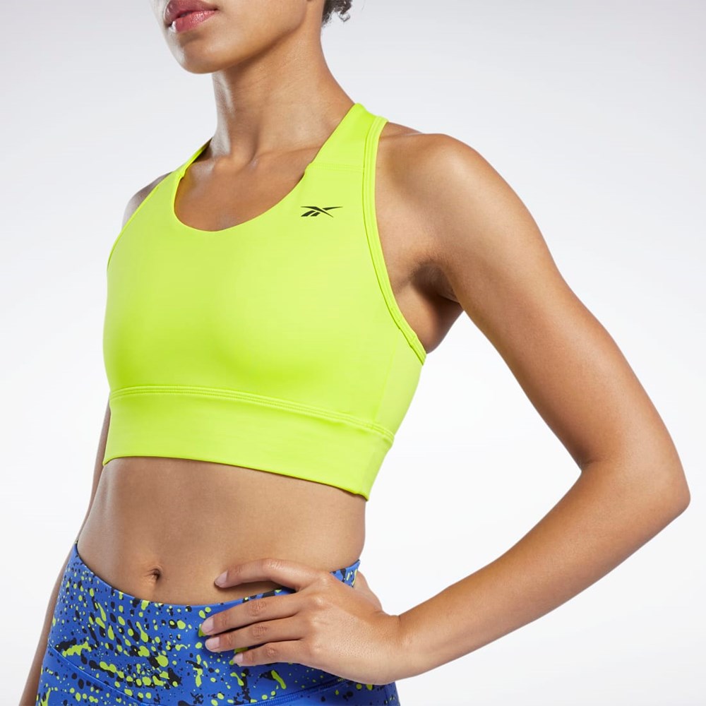 Acid Yellow Reebok Running Essentials High-Impact Bra | GR9466