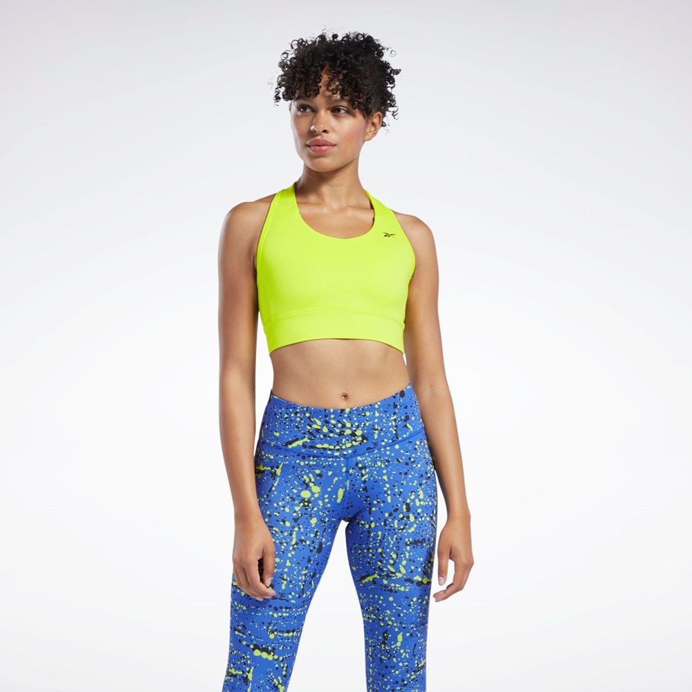 Acid Yellow Reebok Running Essentials High-Impact Bra | GR9466