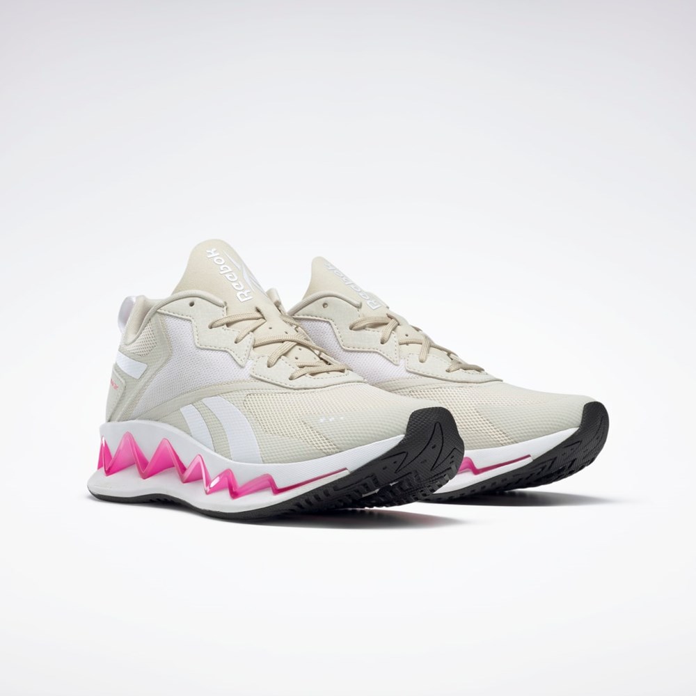 Alabaster / White / Proud Pink Reebok Zig Elusion Energy Shoes | FW7974