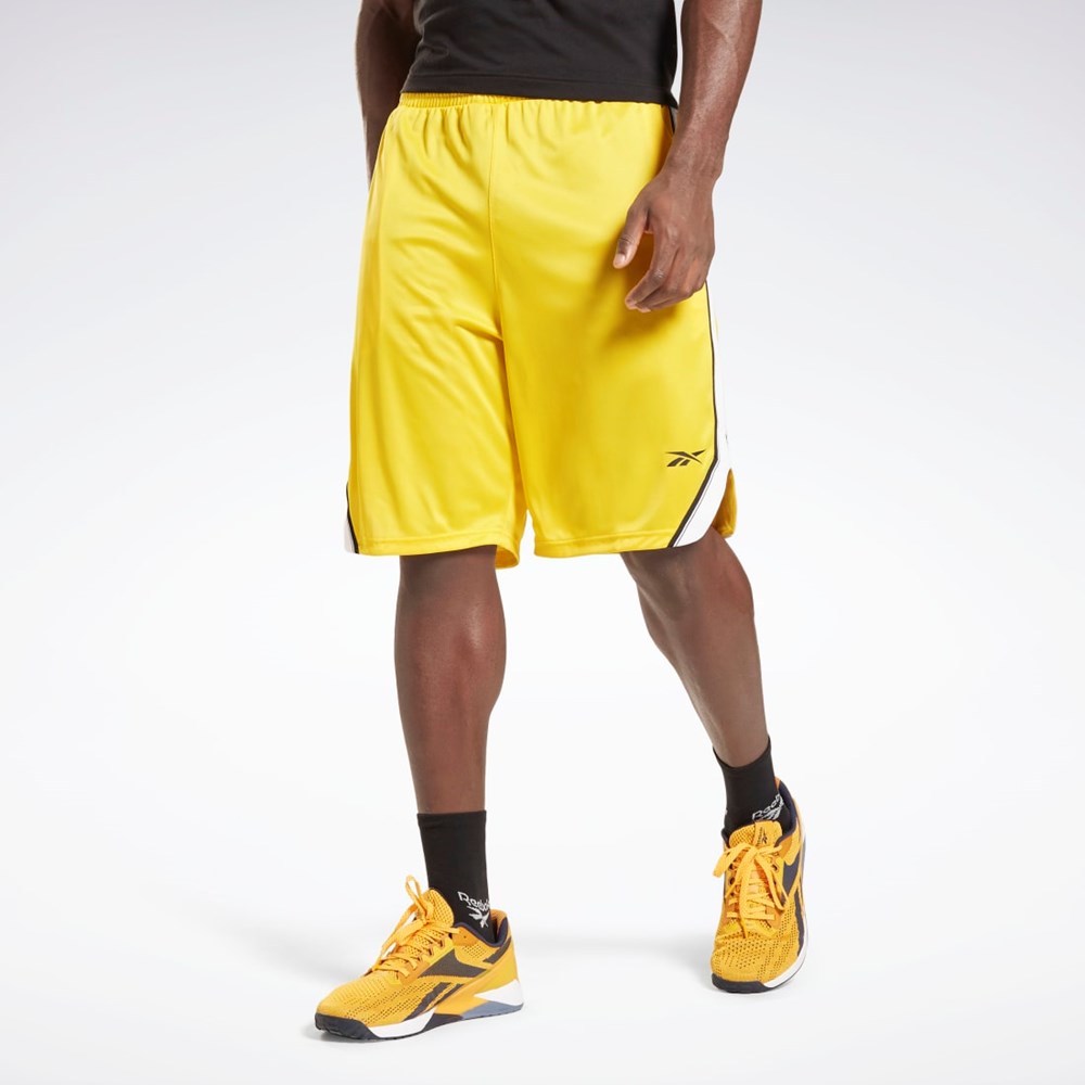 Always Yellow Reebok Workout Ready Mesh Shorts | HA1081