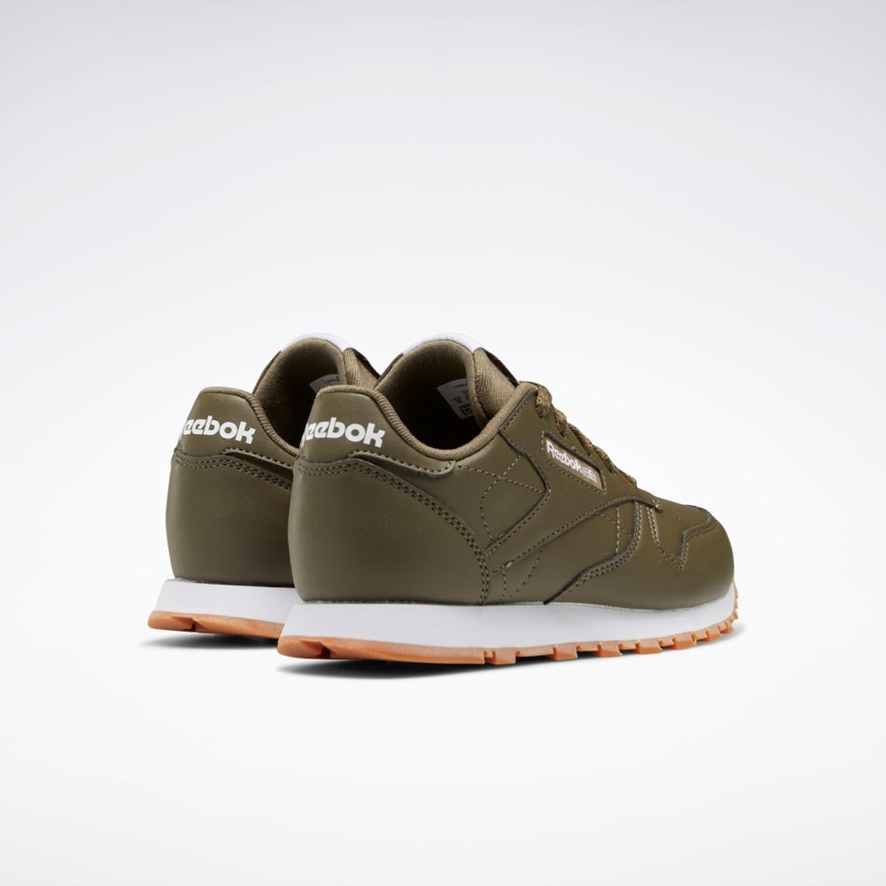 Army Green / Army Green / Army Green Reebok Classic Leather Shoes - Preschool | HQ3894