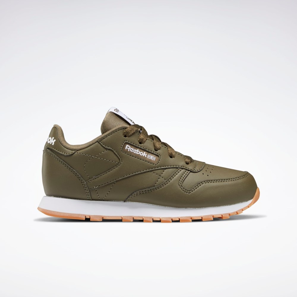 Army Green / Army Green / Army Green Reebok Classic Leather Shoes - Preschool | HQ3894