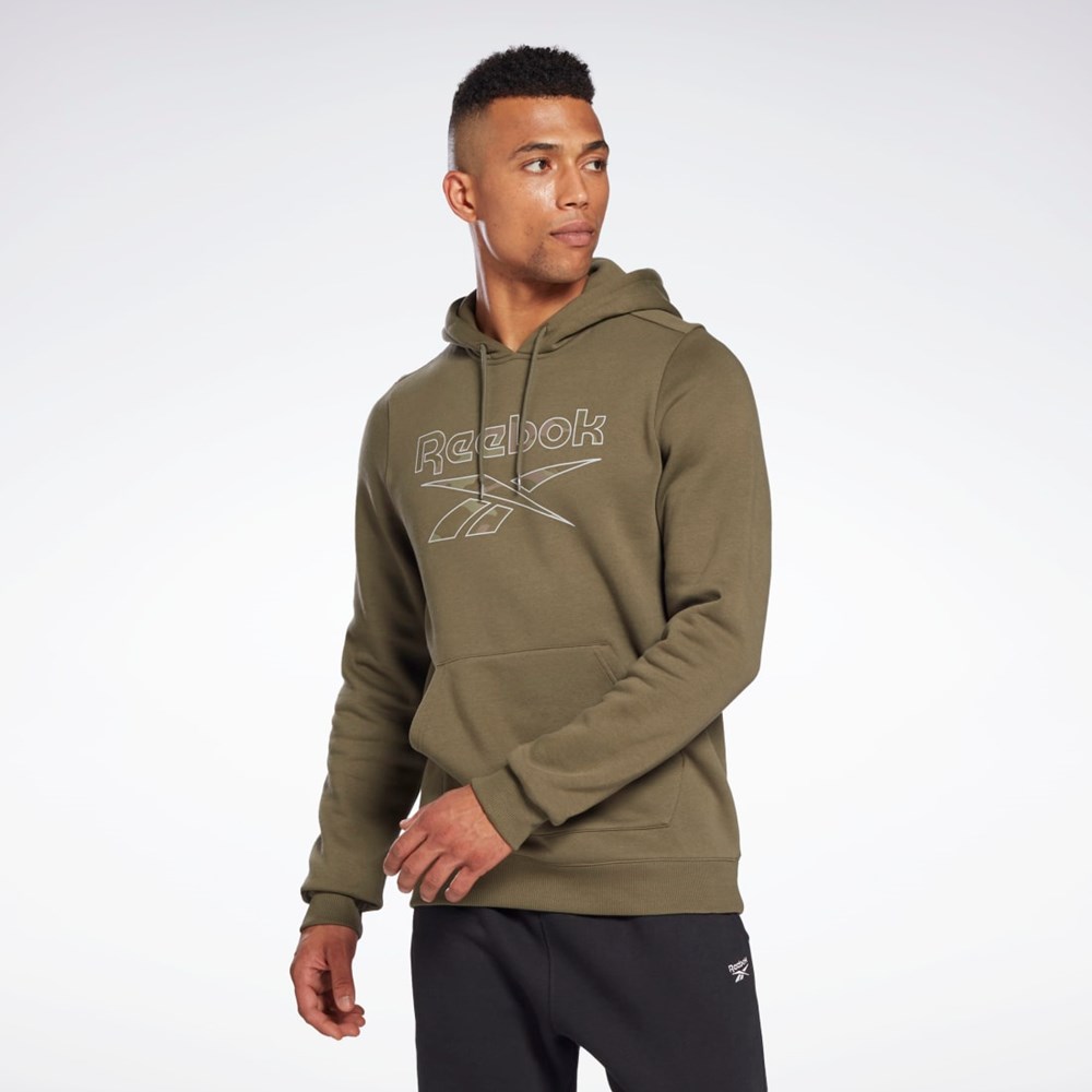 Army Green Reebok Reebok Identity Big Logo Hoodie | HE8175