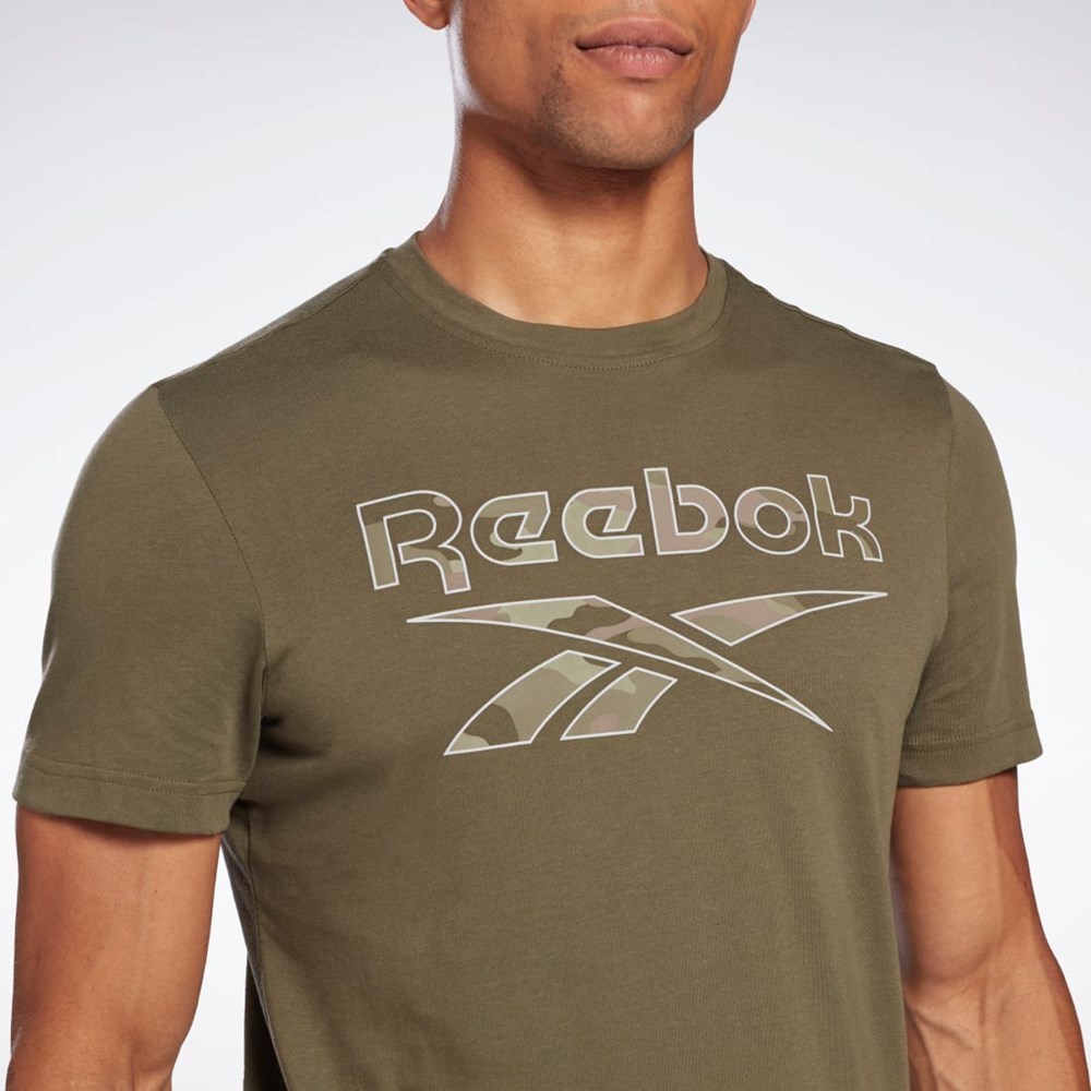 Army Green Reebok Reebok Identity Big Logo T-Shirt | HE8177