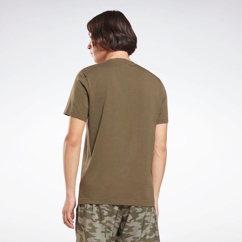 Army Green Reebok Reebok Identity Big Logo T-Shirt | HF0767