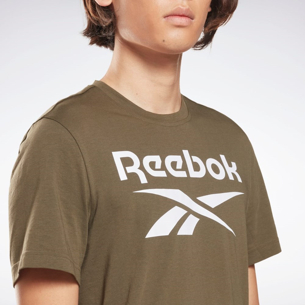 Army Green Reebok Reebok Identity Big Logo T-Shirt | HF0767