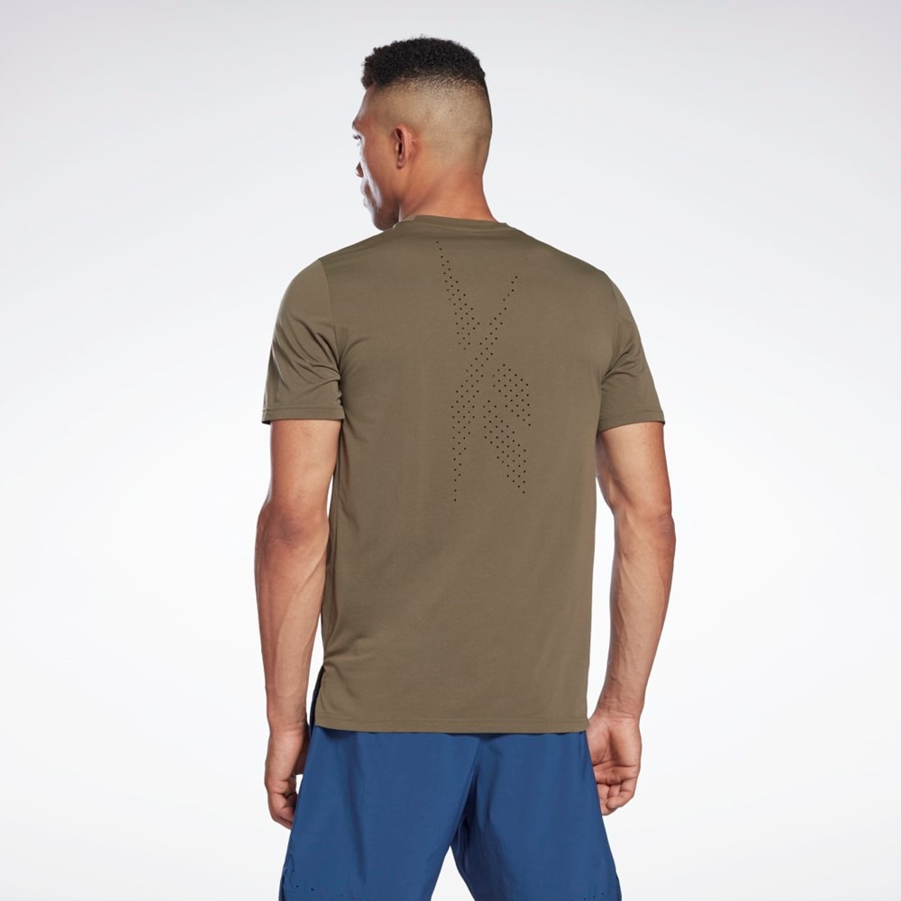 Army Green Reebok United by Fitness MoveSoft T-Shirt | H62771