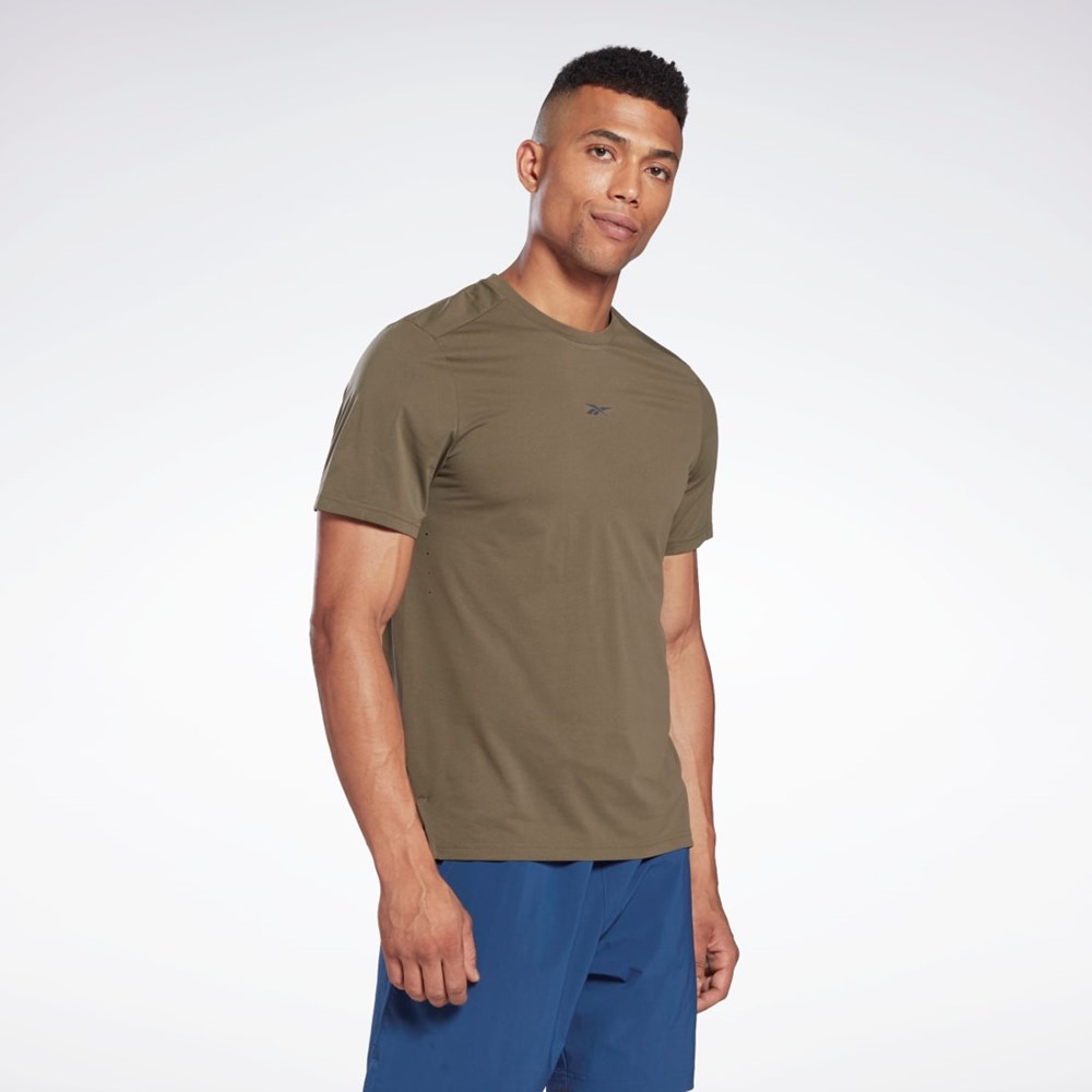 Army Green Reebok United by Fitness MoveSoft T-Shirt | H62771