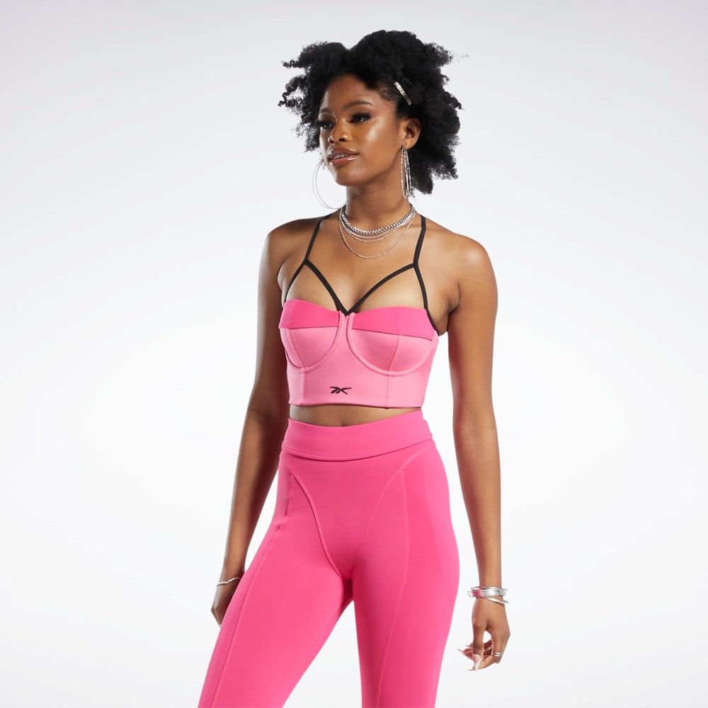 Astro Pink / Pink Fusion Reebok Cardi B Bralette | HS4293