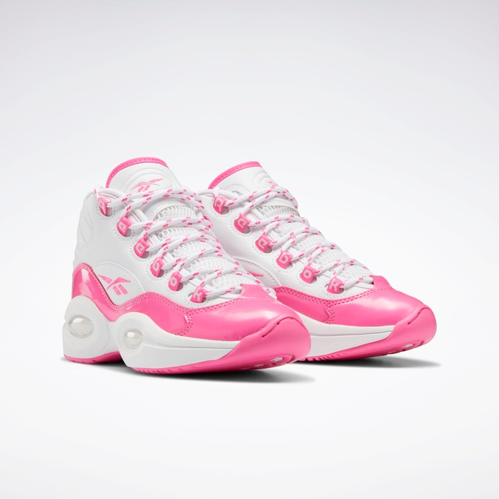 Atomic Pink / Ftwr White / Atomic Pink Reebok Question Mid Shoes - Grade School | GW1511