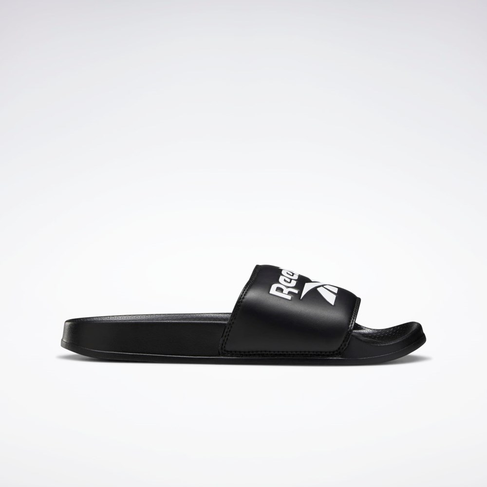 BLACK / White / Black Reebok Reebok Classic Slides | EH0667