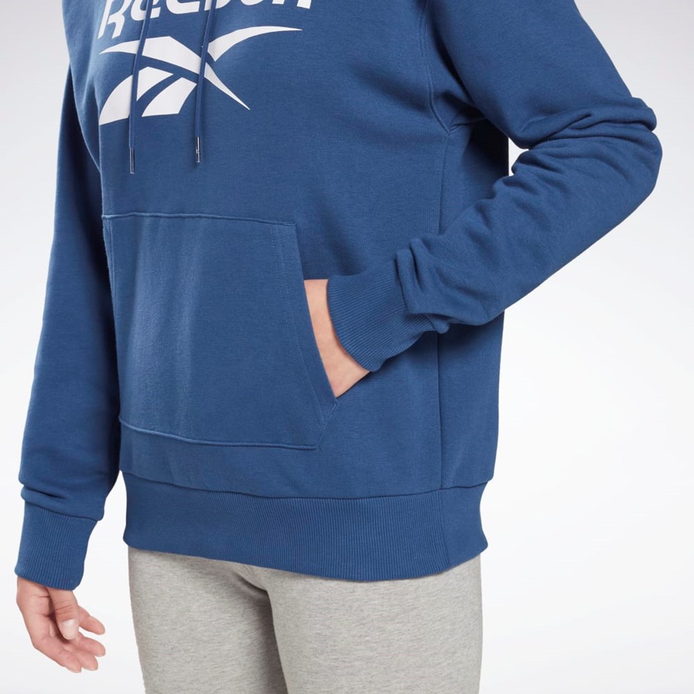 Batik Blue Reebok Reebok Identity Logo French Terry Hoodie | HB2292