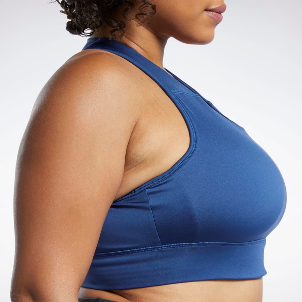 Batik Blue Reebok Running Essentials Sports Bra (Plus Size) | H62500