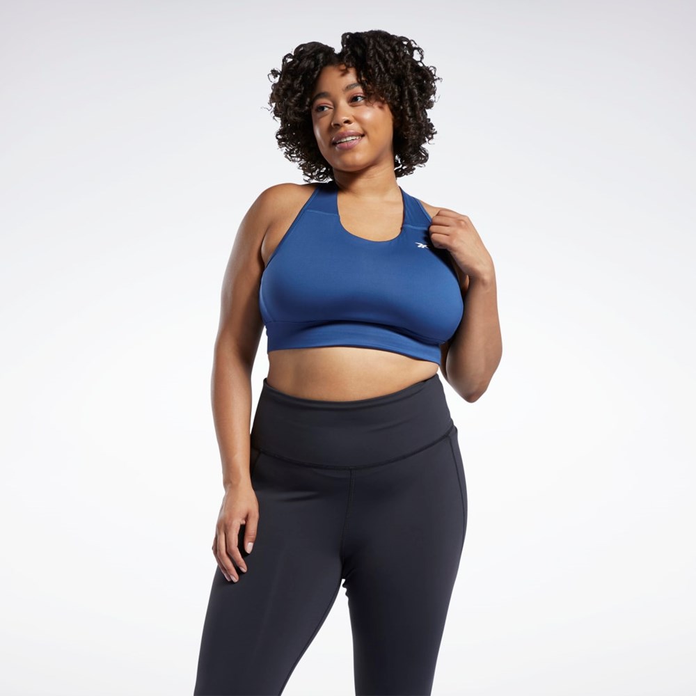 Batik Blue Reebok Running Essentials Sports Bra (Plus Size) | H62500