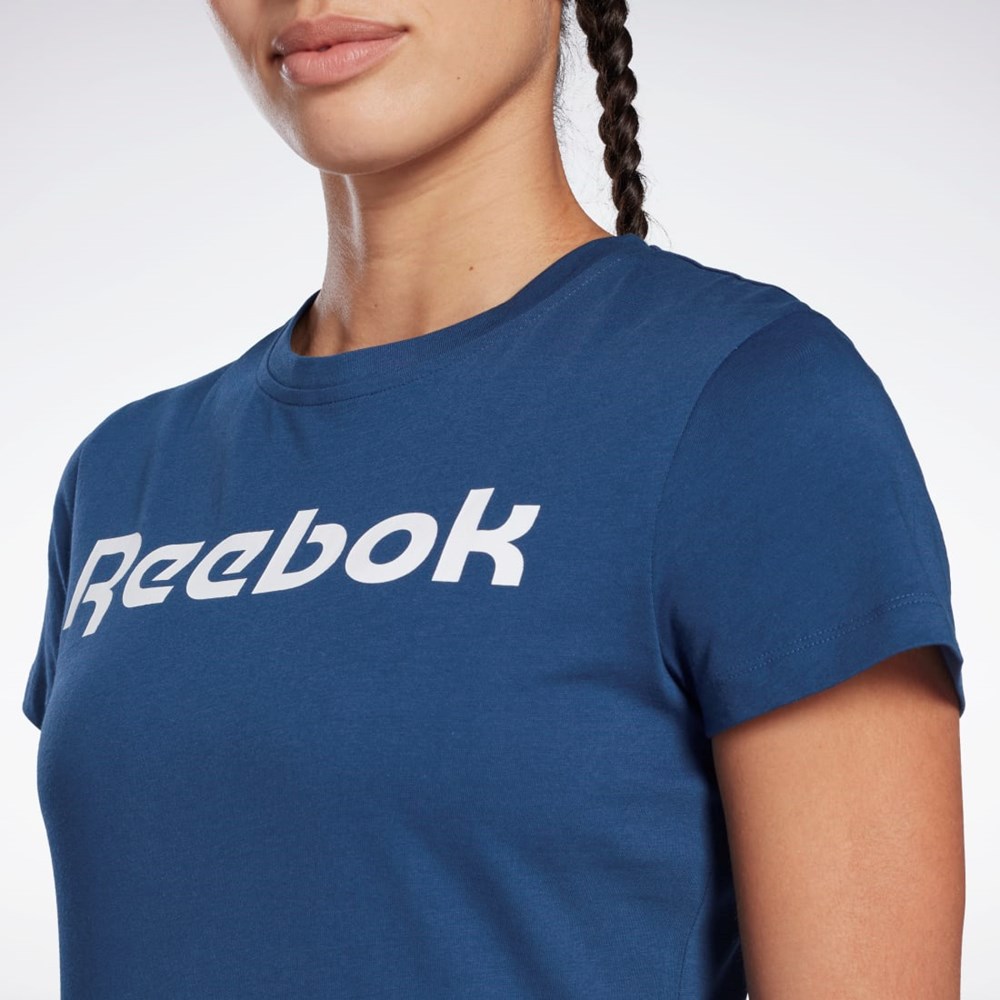 Batik Blue Reebok Training Essentials Graphic Tee | H51871