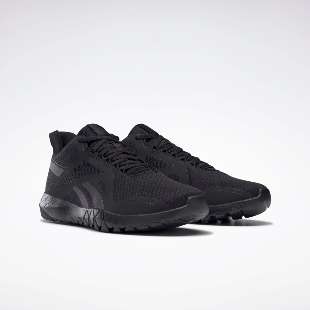 Black / Black / Pure Grey 8 Reebok Flexagon Force 3 Wide 4E Training Shoes | GX7667