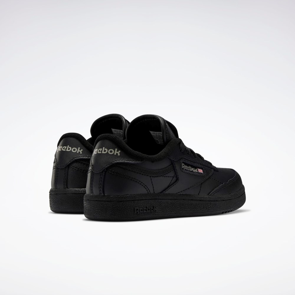 Black / Charcoal Reebok Club C Shoes - Preschool | BS6182