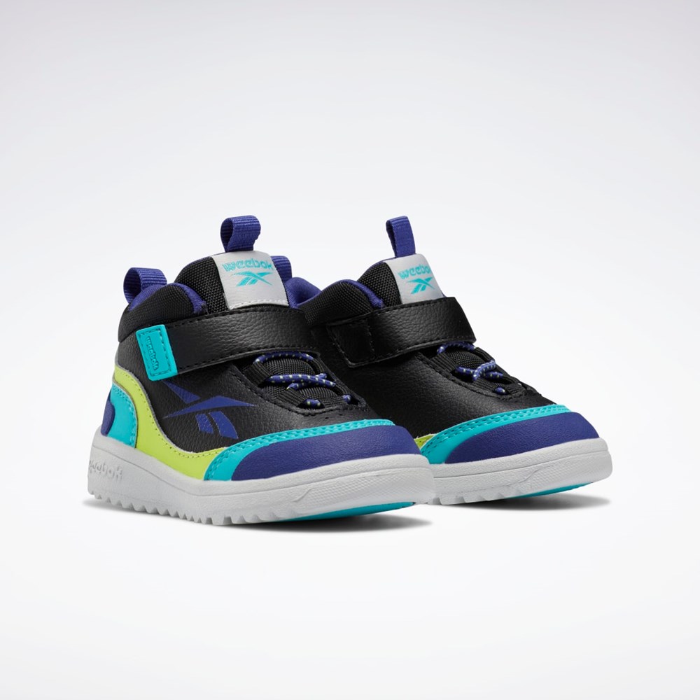 Black / Classic Teal / Acid Yellow Reebok Weebok Storm X Shoes - Toddler | GV8555