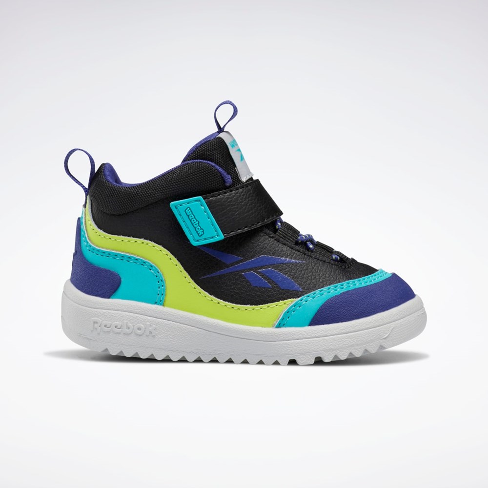 Black / Classic Teal / Acid Yellow Reebok Weebok Storm X Shoes - Toddler | GV8555