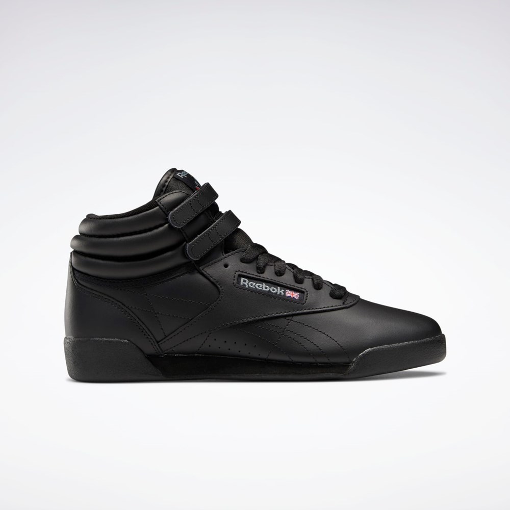 Black / Grey Reebok Freestyle Hi Shoes - Grade School | 50142