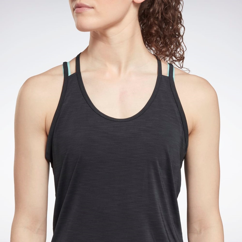 Black Reebok ACTIVCHILL Athletic Tank Top | HI6333