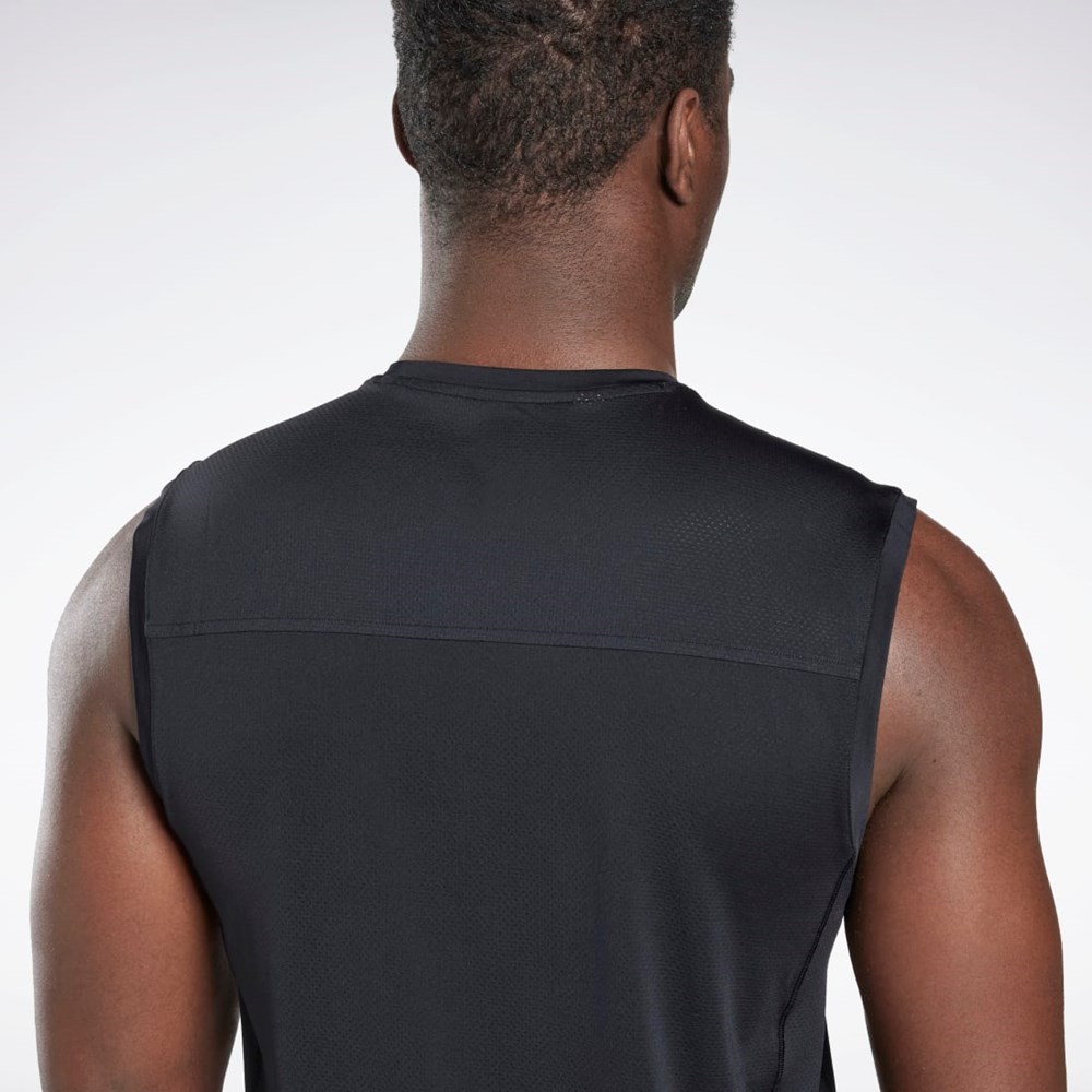 Black Reebok ACTIVCHILL Sleeveless T-Shirt | HG4068