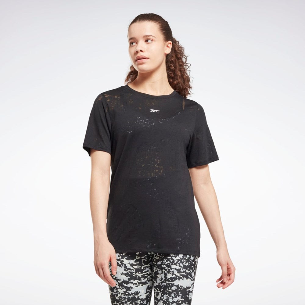 Black Reebok Burnout T-Shirt | HI4057