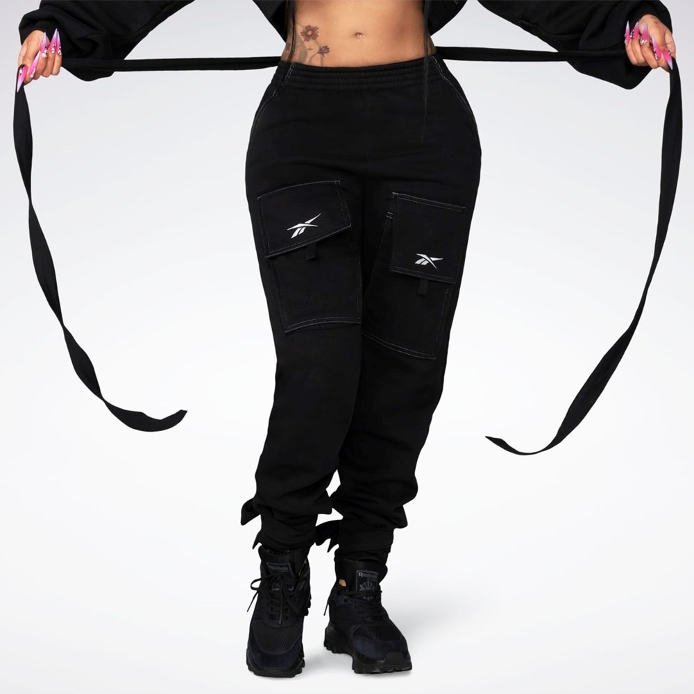 Black Reebok Cardi B Knit Pants | HH9147