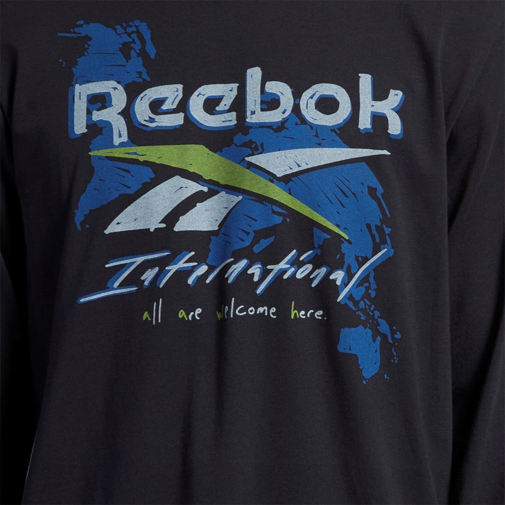 Black Reebok Graphic Series Pre-Season Long Sleeve T-Shirt | HH7391