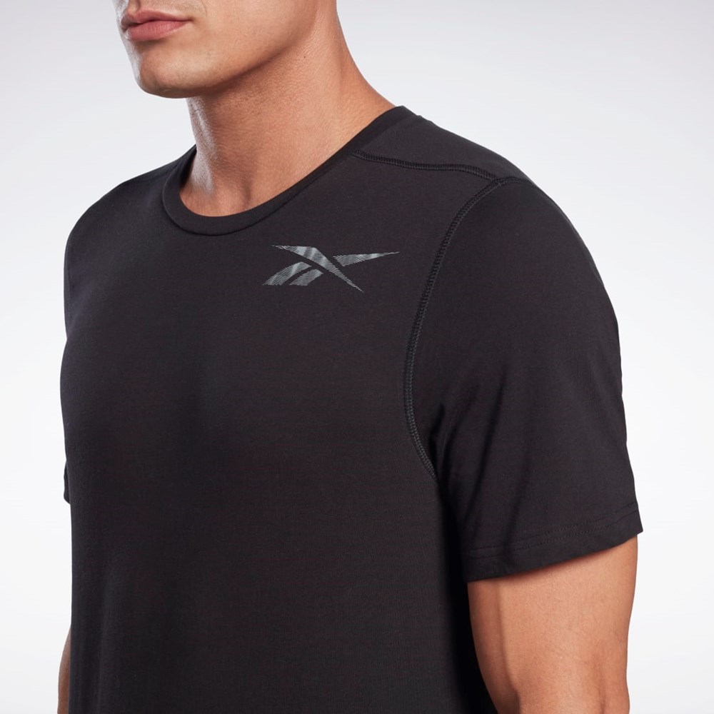 Black Reebok Graphic Speedwick Move T-Shirt | H46603