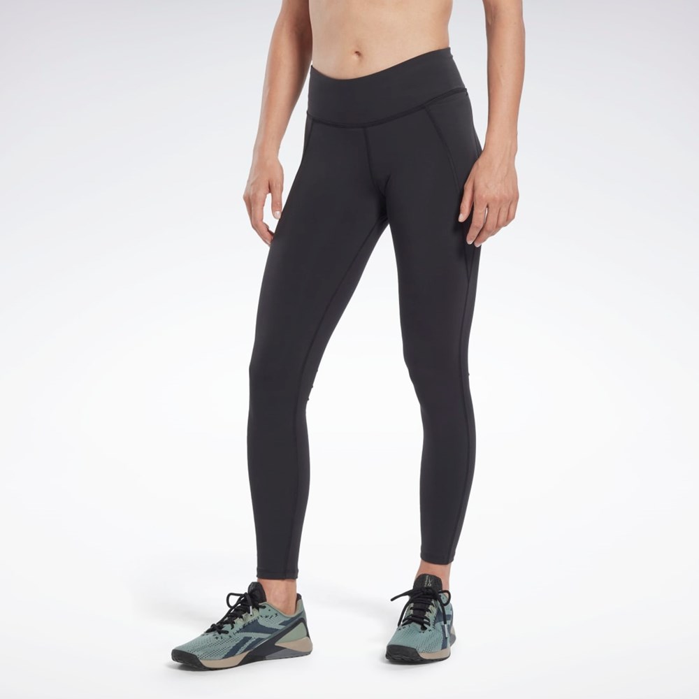 Black Reebok Les Mills® Lux Vector Graphic Leggings | HN6035