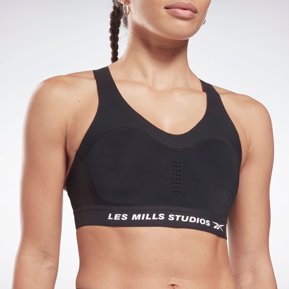 Black Reebok Les Mills® PureMove Plus Sports Bra | HD4131