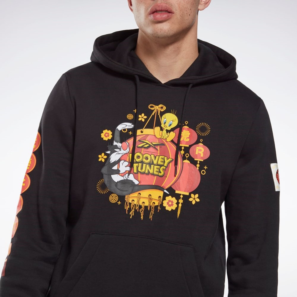 Black Reebok Looney Tunes Hooded Sweatshirt | HG1510