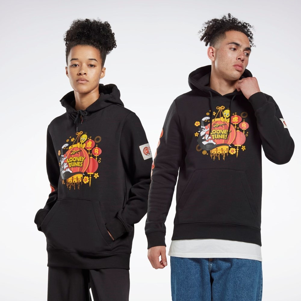 Black Reebok Looney Tunes Hooded Sweatshirt | HG1510