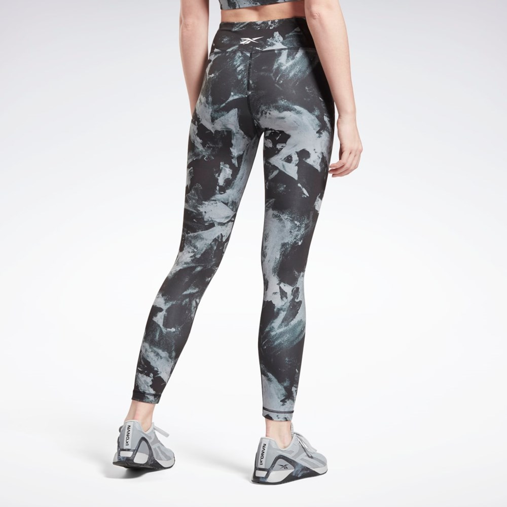 Black Reebok MYT Printed Leggings | GR9442