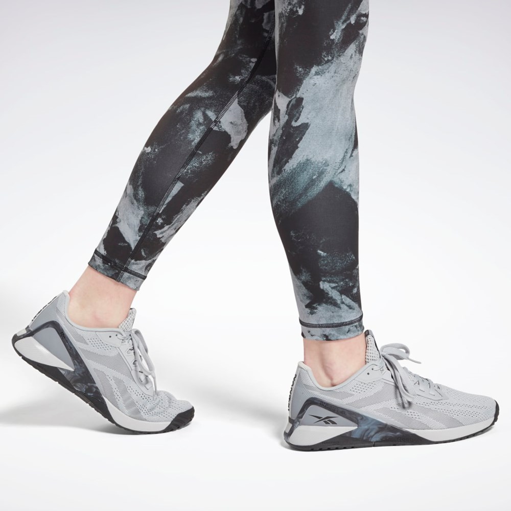 Black Reebok MYT Printed Leggings | GR9442