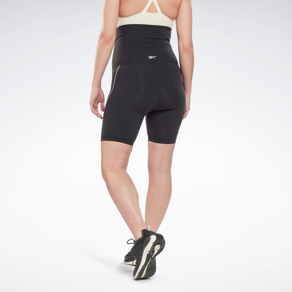 Black Reebok Maternity Legging Shorts | HD0915