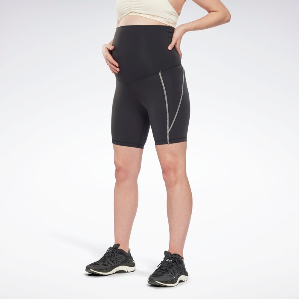 Black Reebok Maternity Legging Shorts | HD0915