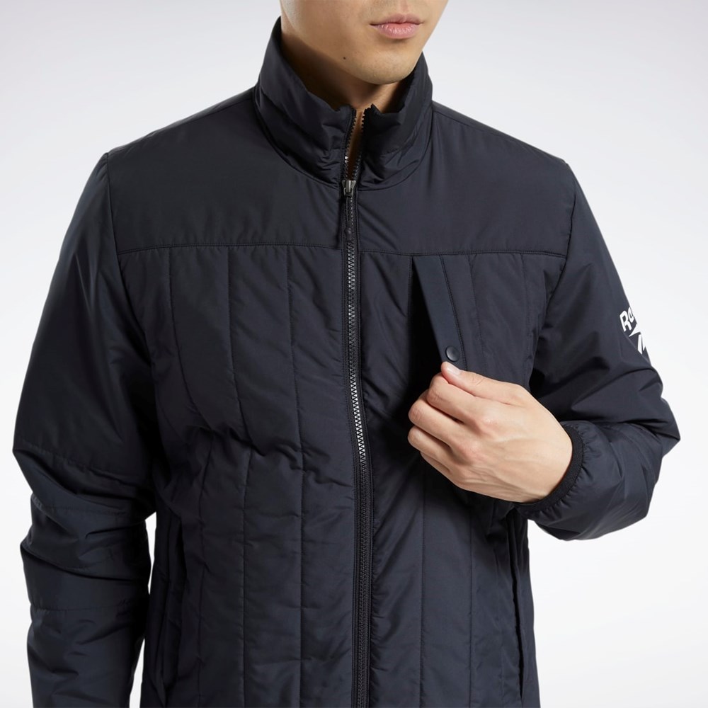 Black Reebok Outerwear Light Padded Jacket | GP4590