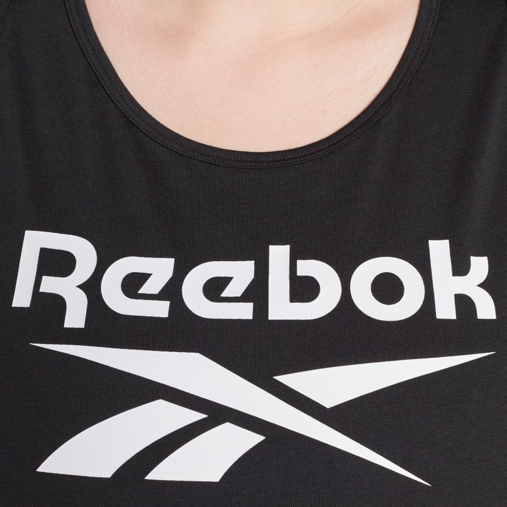 Black Reebok Reebok Identity Tank Top (Plus Size) | H62517