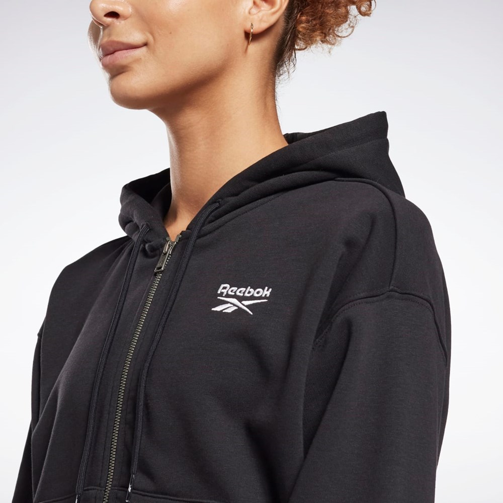 Black Reebok Reebok Identity Zip-Up Track Jacket | GL2561