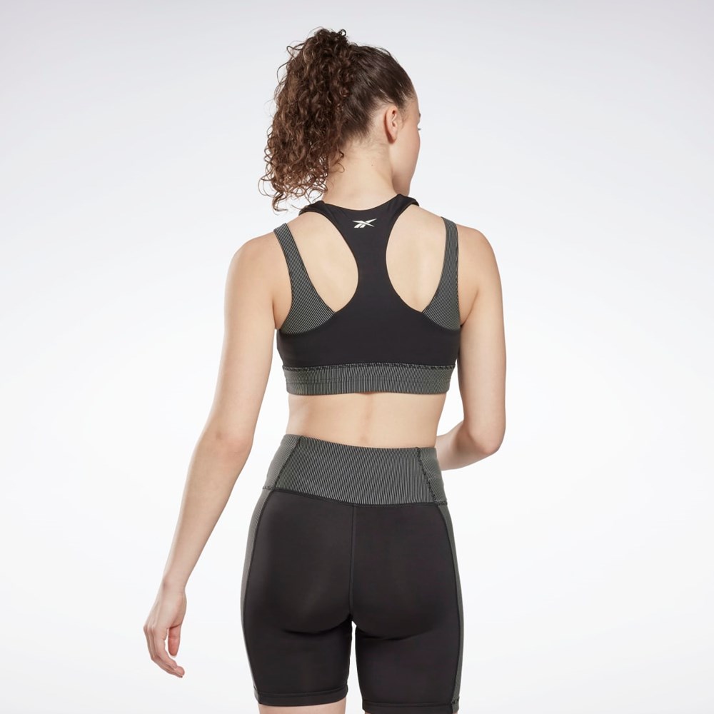 Black Reebok Studio Layered Bra Top | HI6223