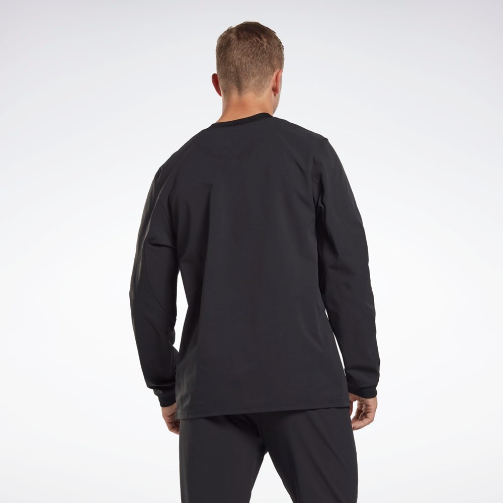 Black Reebok THERMOWARM+GRAPHENE Long Sleeve Midlayer T-Shirt | HI4496