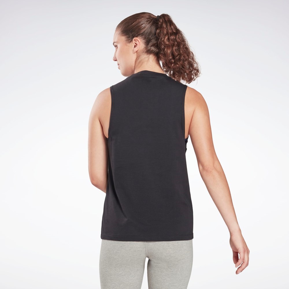 Black Reebok Training Essentials Muscle Tank Top | H51874