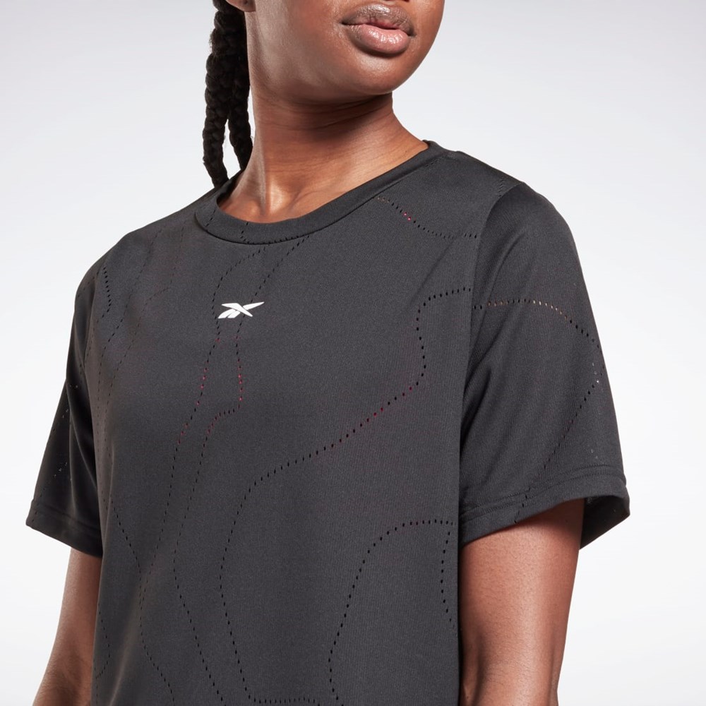 Black Reebok United By Fitness Perforated T-Shirt | GT3138