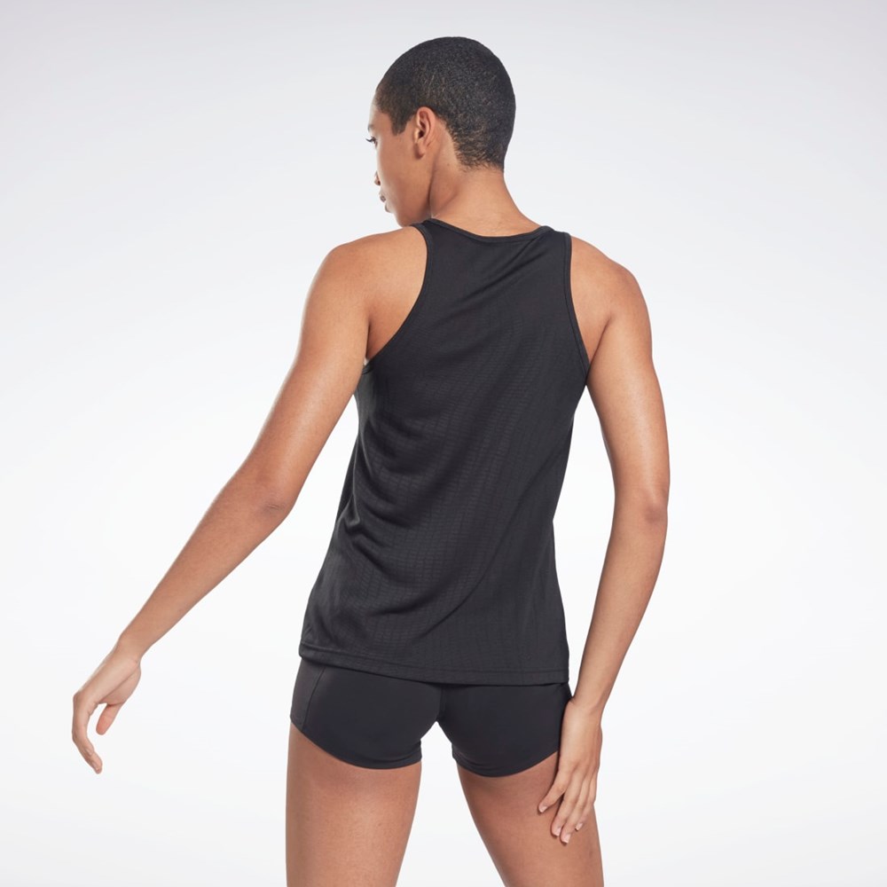 Black Reebok United By Fitness Perforated Tank Top | H49071