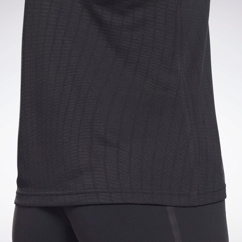 Black Reebok United By Fitness Perforated Tank Top | H49071