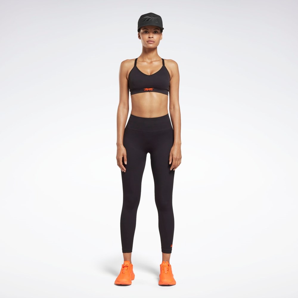 Black Reebok Victoria Beckham Light-Impact Seamless Bra | HG2823