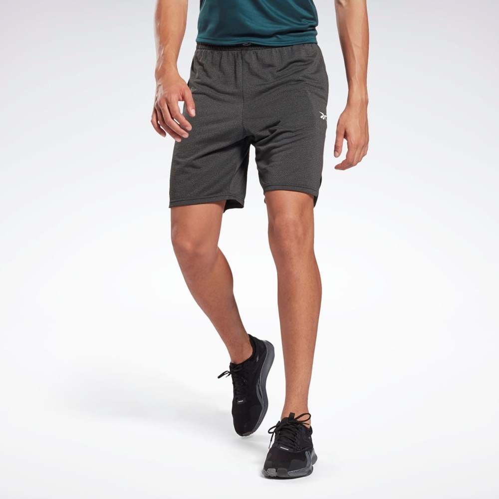 Black Reebok Workout Ready Mélange Shorts | GJ0911