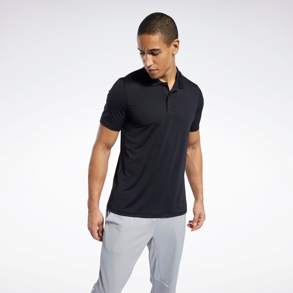 Black Reebok Workout Ready Polo Shirt | FP9115